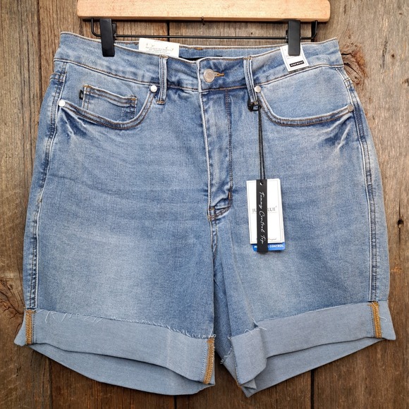 Judy Blue Pants - NWT Classic Americana Normcore Judy Blue High Waisted Cuffed Dad Jean Shorts 1XL